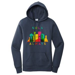 Remember Nola Never Forget New Orleans Always Support Strong Women's Pullover Hoodie