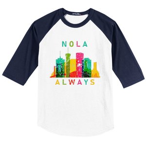 Remember Nola Never Forget New Orleans Always Support Strong Baseball Sleeve Shirt