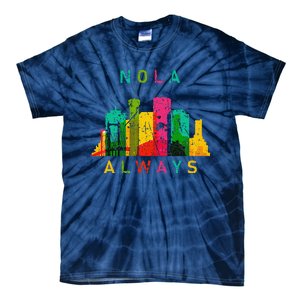 Remember Nola Never Forget New Orleans Always Support Strong Tie-Dye T-Shirt