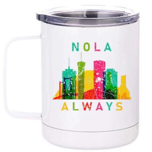 Remember Nola Never Forget New Orleans Always Support Strong 12 oz Stainless Steel Tumbler Cup