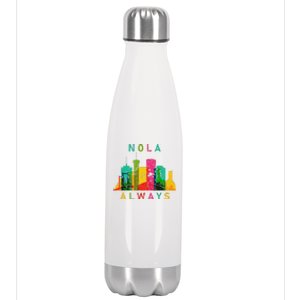 Remember Nola Never Forget New Orleans Always Support Strong Stainless Steel Insulated Water Bottle