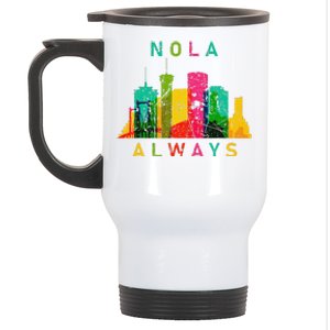 Remember Nola Never Forget New Orleans Always Support Strong Stainless Steel Travel Mug