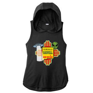 Roswell Nm New Mexico Ufo Alien Crash Site 1947 Zia Ladies PosiCharge Tri-Blend Wicking Draft Hoodie Tank