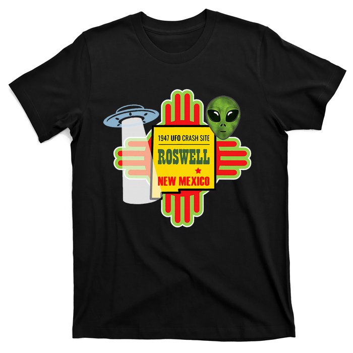 Roswell Nm New Mexico Ufo Alien Crash Site 1947 Zia T-Shirt