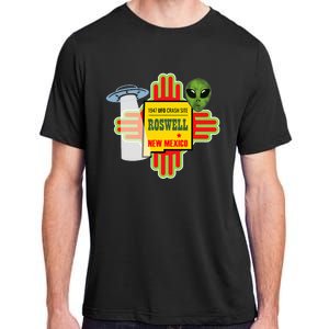 Roswell Nm New Mexico Ufo Alien Crash Site 1947 Zia Adult ChromaSoft Performance T-Shirt