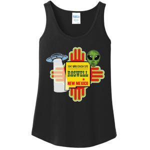 Roswell Nm New Mexico Ufo Alien Crash Site 1947 Zia Ladies Essential Tank