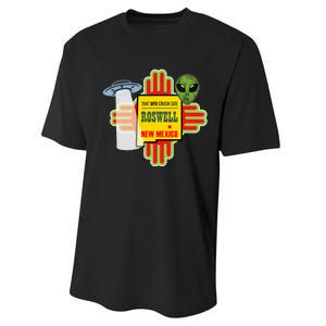 Roswell Nm New Mexico Ufo Alien Crash Site 1947 Zia Performance Sprint T-Shirt