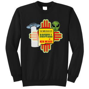 Roswell Nm New Mexico Ufo Alien Crash Site 1947 Zia Tall Sweatshirt