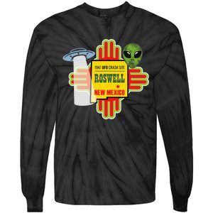 Roswell Nm New Mexico Ufo Alien Crash Site 1947 Zia Tie-Dye Long Sleeve Shirt