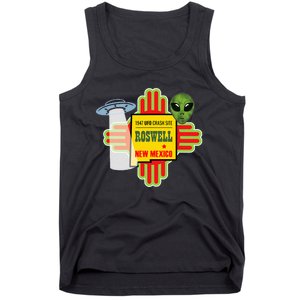 Roswell Nm New Mexico Ufo Alien Crash Site 1947 Zia Tank Top