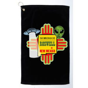 Roswell Nm New Mexico Ufo Alien Crash Site 1947 Zia Platinum Collection Golf Towel