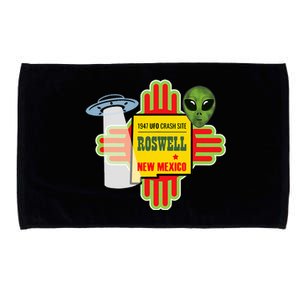 Roswell Nm New Mexico Ufo Alien Crash Site 1947 Zia Microfiber Hand Towel