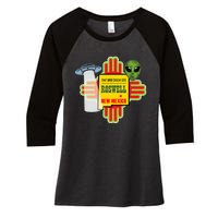 Roswell Nm New Mexico Ufo Alien Crash Site 1947 Zia Women's Tri-Blend 3/4-Sleeve Raglan Shirt