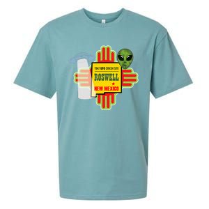 Roswell Nm New Mexico Ufo Alien Crash Site 1947 Zia Sueded Cloud Jersey T-Shirt