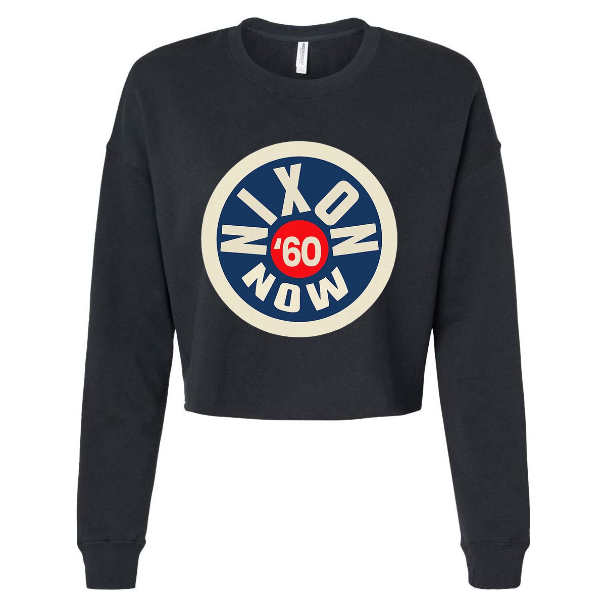 Richard Nixon Now Political Campaign 1960 Cropped Pullover Crew
