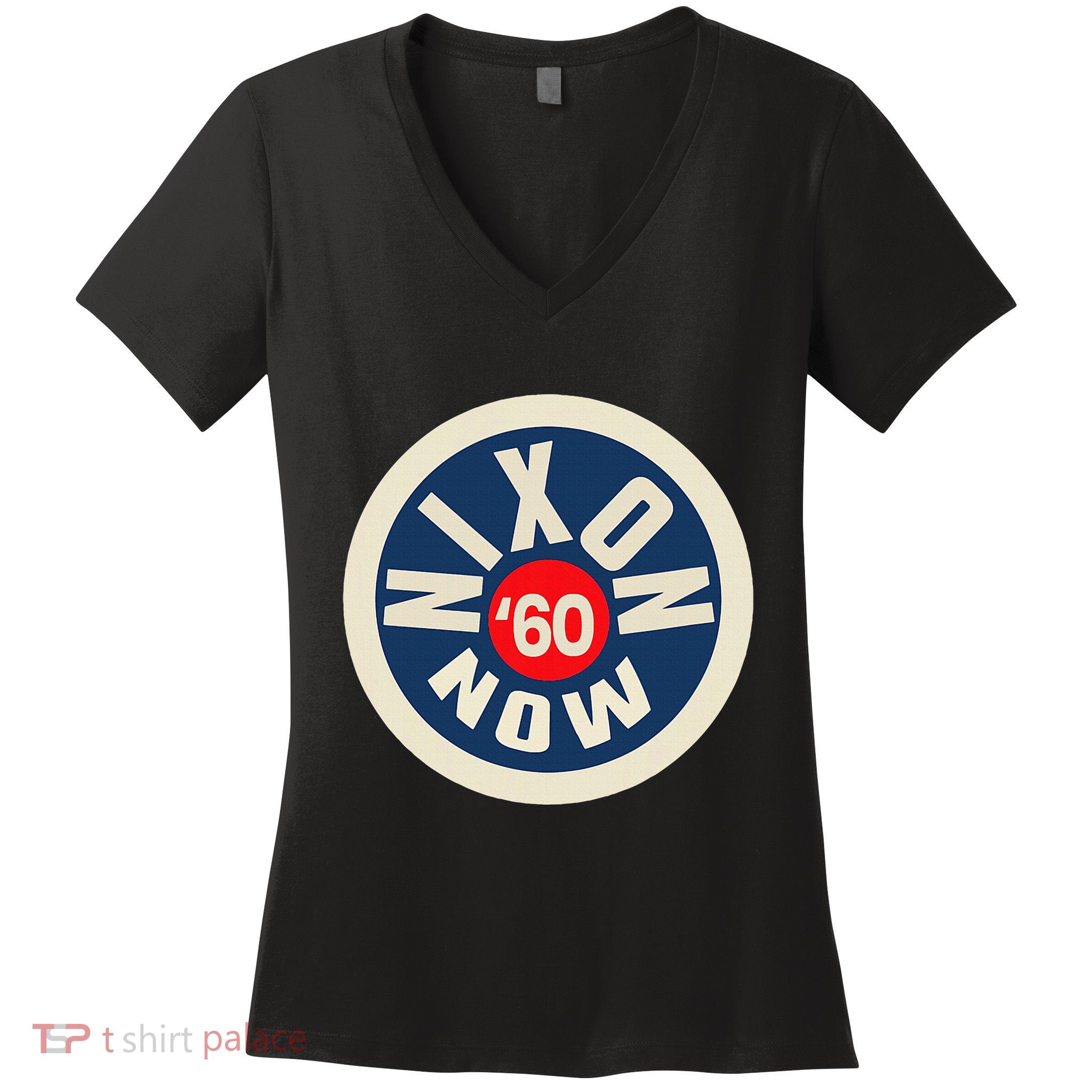 Richard Nixon Now Political Campaign 1960 Women's V-Neck T-Shirt