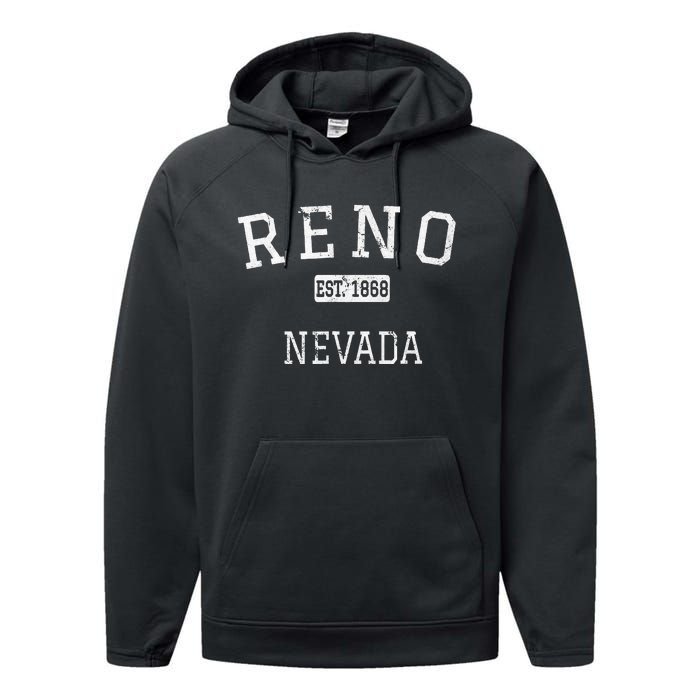 Reno Nevada NV Vintage Performance Fleece Hoodie