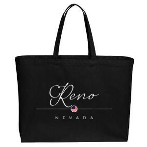 Reno Nevada NV On Reno Cotton Canvas Jumbo Tote