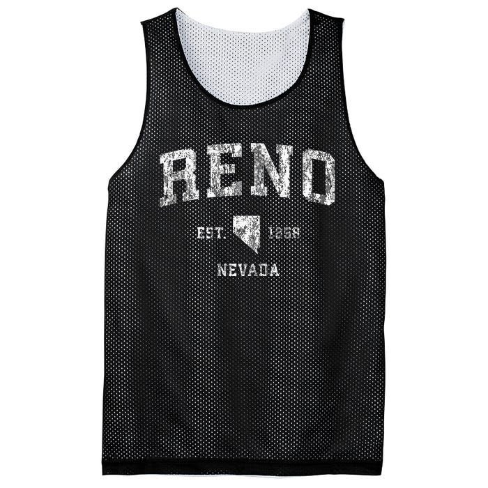 Reno Nevada Nv Vintage Athletic Sports Design Mesh Reversible Basketball Jersey Tank