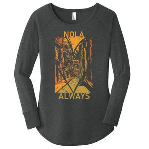 Remember Nola Never Forget New Orleans Always Support Strong Women's Perfect Tri Tunic Long Sleeve Shirt