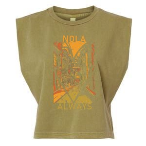 Remember Nola Never Forget New Orleans Always Support Strong Garment-Dyed Women's Muscle Tee