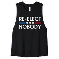 Reelect Nobody No Trump No Biden Presidential Election 2024 Women's Racerback Cropped Tank