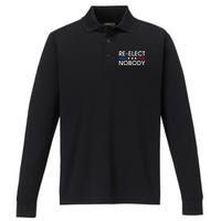 Reelect Nobody No Trump No Biden Presidential Election 2024 Performance Long Sleeve Polo