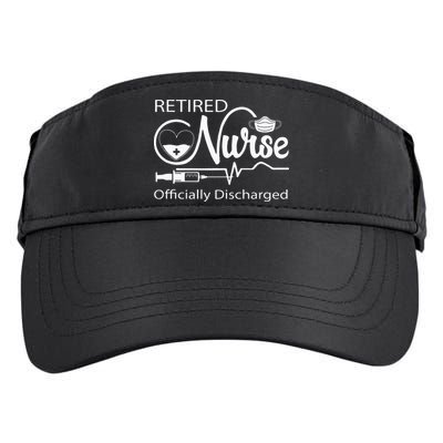 Retired Nurse Officially Discharged Retirement Party Gift Adult Drive Performance Visor