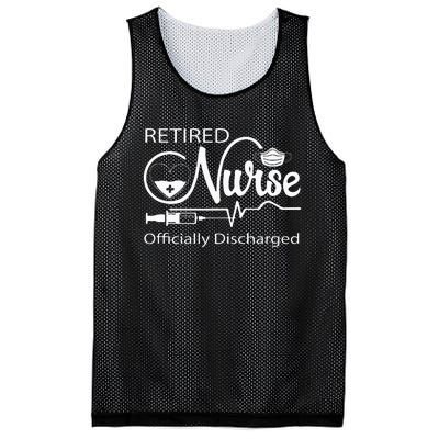 Retired Nurse Officially Discharged Retirement Party Gift Mesh Reversible Basketball Jersey Tank