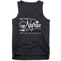 Retired Nurse Officially Discharged Retirement Party Gift Tank Top