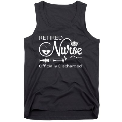 Retired Nurse Officially Discharged Retirement Party Gift Tank Top