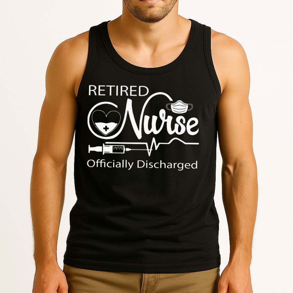 Retired Nurse Officially Discharged Retirement Party Gift Tank Top