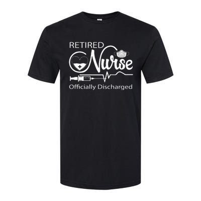 Retired Nurse Officially Discharged Retirement Party Gift Softstyle CVC T-Shirt