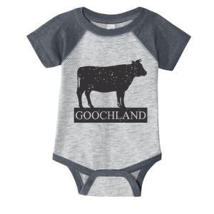 Rich North Of Richmond Goochland Cow Funny Infant Baby Jersey Bodysuit