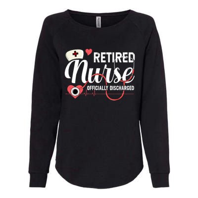 Retired Nurse Officially Discharged Retirement Party Gift Womens California Wash Sweatshirt