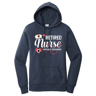 Retired Nurse Officially Discharged Retirement Party Gift Women's Pullover Hoodie