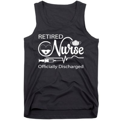 Retired Nurse Officially Discharged Retirement Party Gift Tank Top