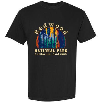 Redwood National Park California Retro Vintage Camping Gifts Garment-Dyed Heavyweight T-Shirt