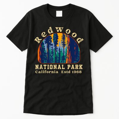 Redwood National Park California Retro Vintage Camping Gifts Tall T-Shirt