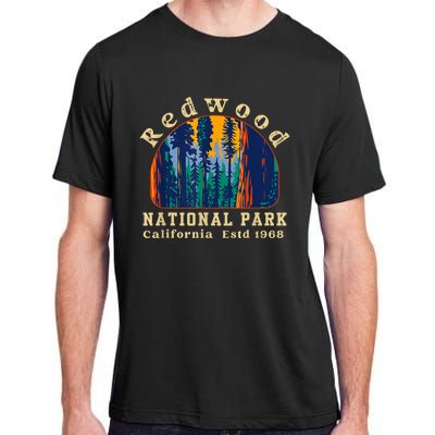 Redwood National Park California Retro Vintage Camping Gifts Adult ChromaSoft Performance T-Shirt