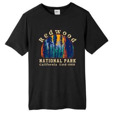 Redwood National Park California Retro Vintage Camping Gifts Tall Fusion ChromaSoft Performance T-Shirt