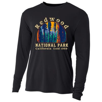 Redwood National Park California Retro Vintage Camping Gifts Cooling Performance Long Sleeve Crew