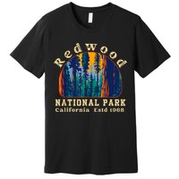 Redwood National Park California Retro Vintage Camping Gifts Premium T-Shirt