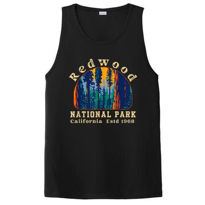 Redwood National Park California Retro Vintage Camping Gifts PosiCharge Competitor Tank