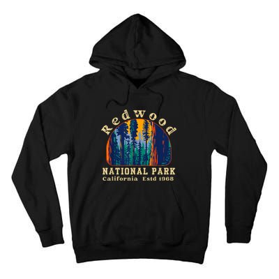 Redwood National Park California Retro Vintage Camping Gifts Tall Hoodie