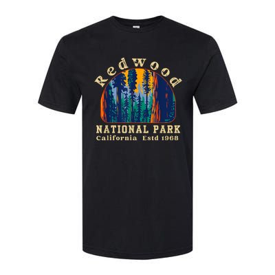 Redwood National Park California Retro Vintage Camping Gifts Softstyle CVC T-Shirt