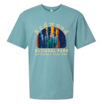 Redwood National Park California Retro Vintage Camping Gifts Sueded Cloud Jersey T-Shirt