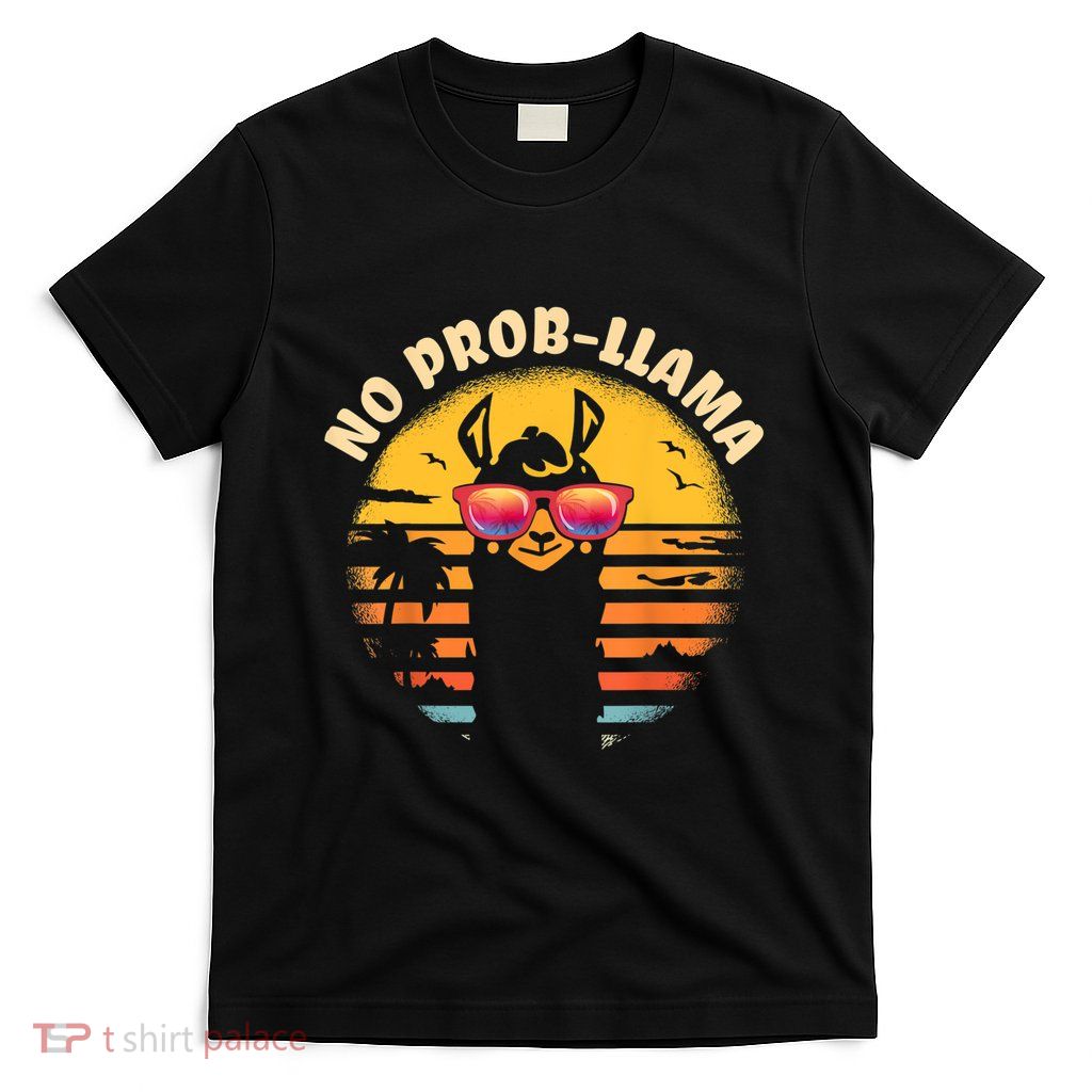 Retro NO PROBLLAMA Vintage Llama Alpaca Gift Idea T-Shirt