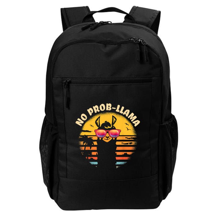 Retro NO PROBLLAMA Vintage Llama Alpaca Gift Idea Backpack