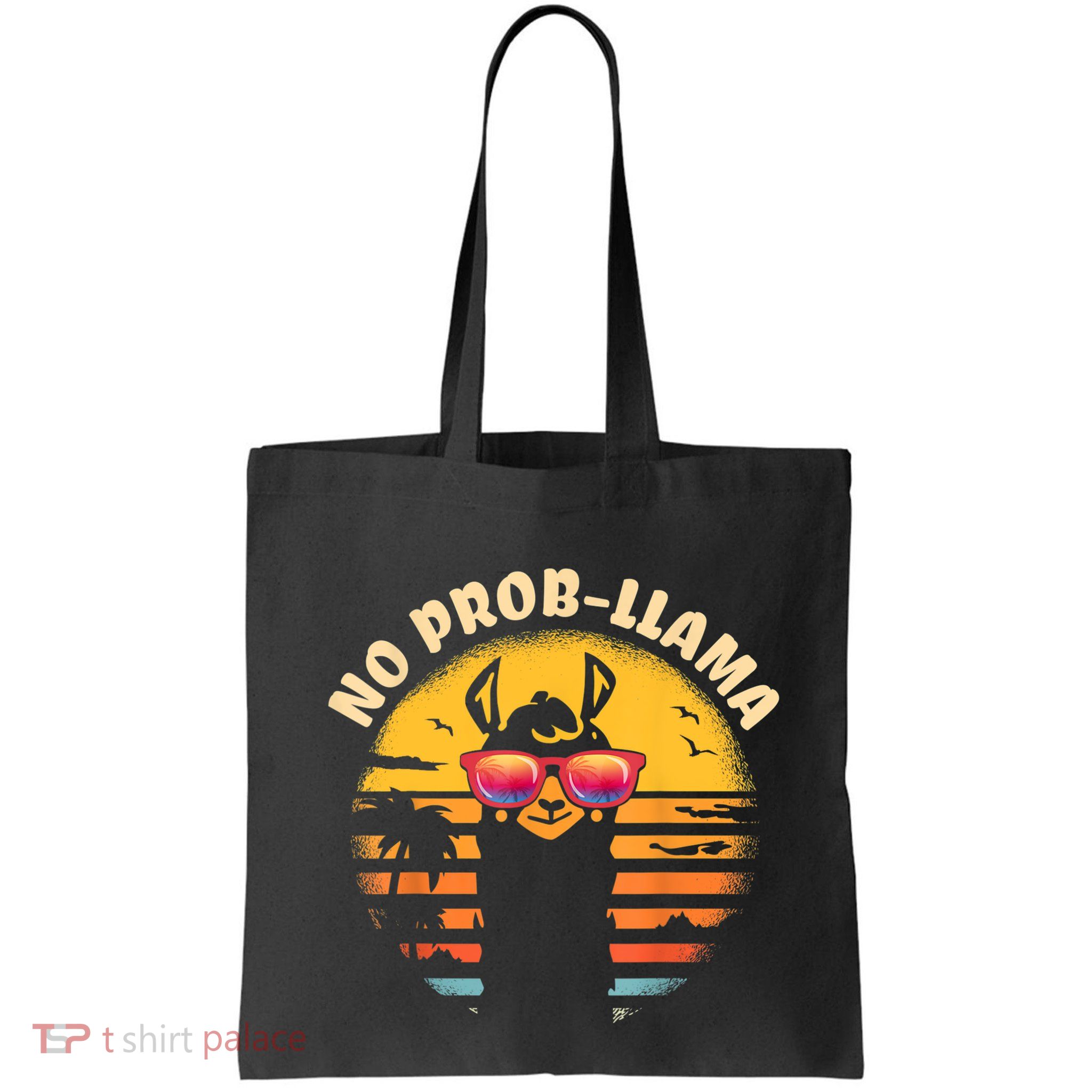Retro NO PROBLLAMA Vintage Llama Alpaca Gift Idea Bag